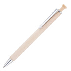 Branded Birch Wood Push Action Ball Pen