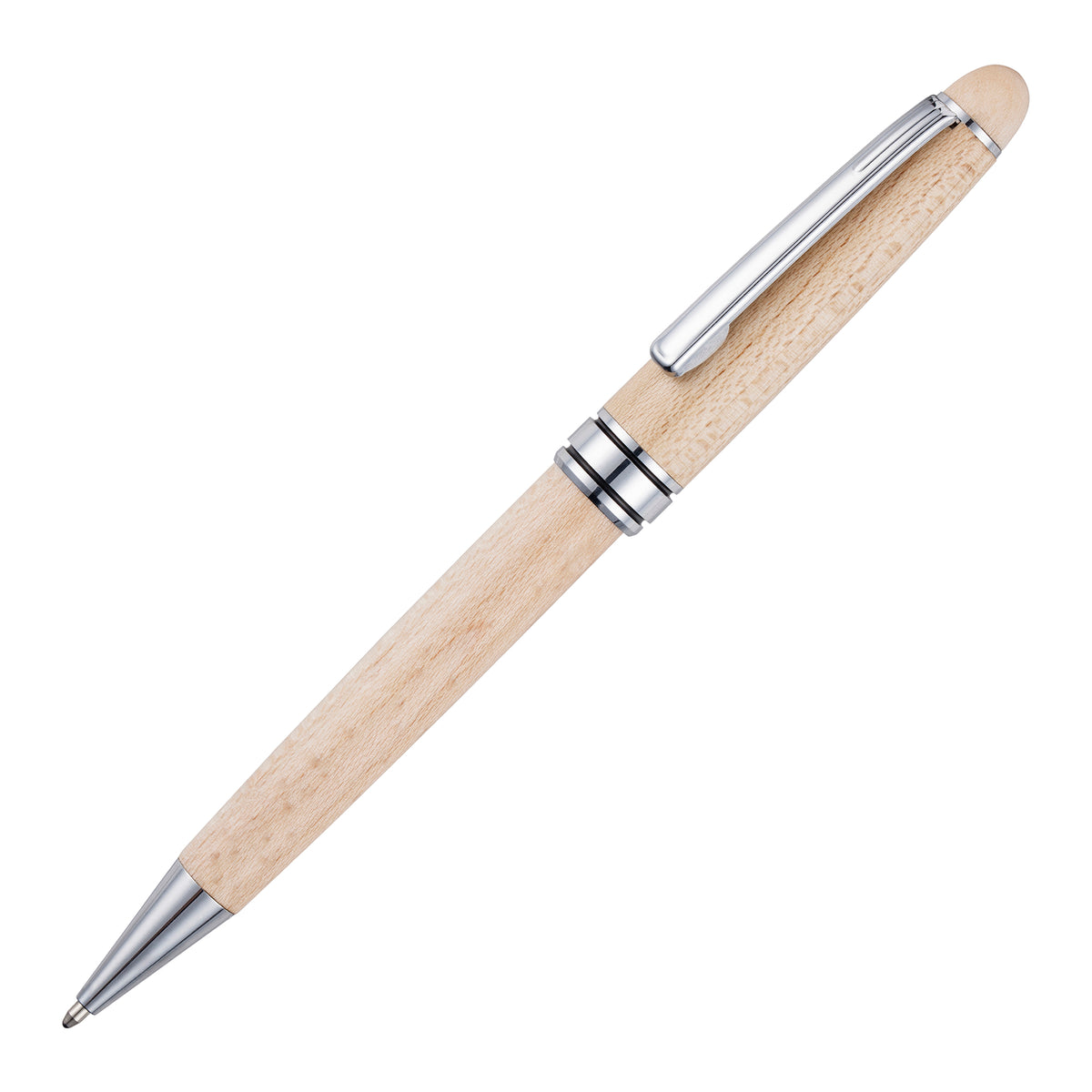 Branded Maple Wood Twist Action Ball Pen