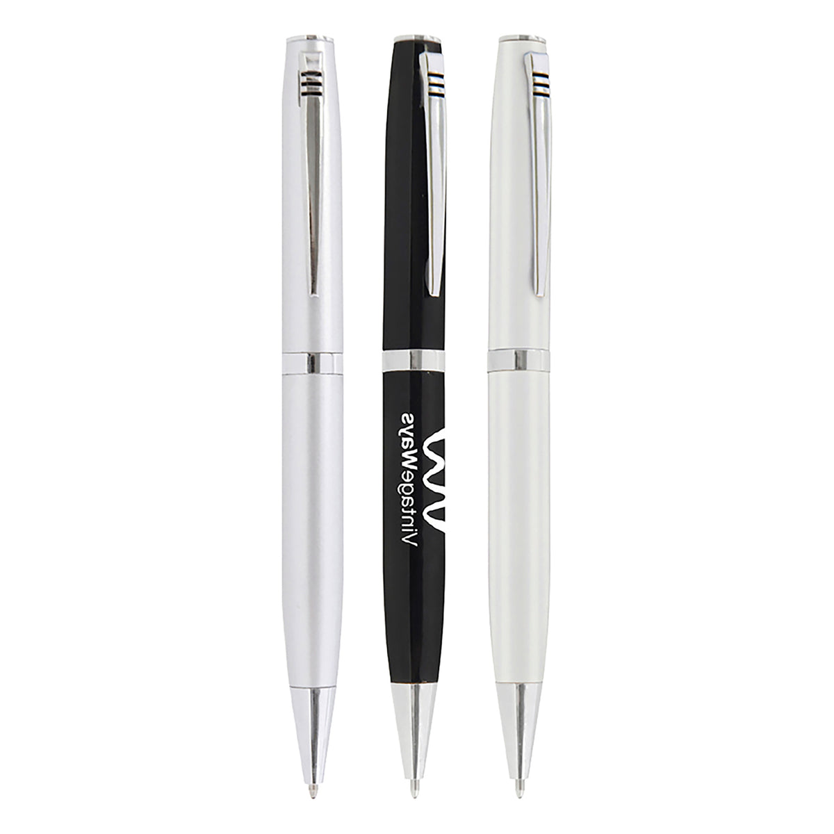 Branded Large Barrel Twist Action Aluminium Ball Pen