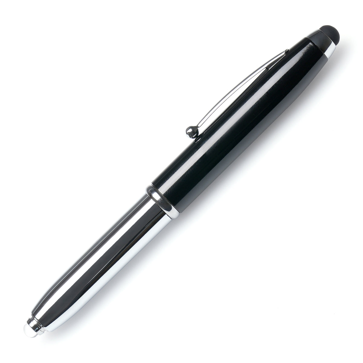 Branded 3 in 1 Aluminium Ball Pen with LED Light and Stylus