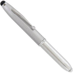 Branded 3 in 1 Aluminium Ball Pen with LED Light and Stylus in SILVER