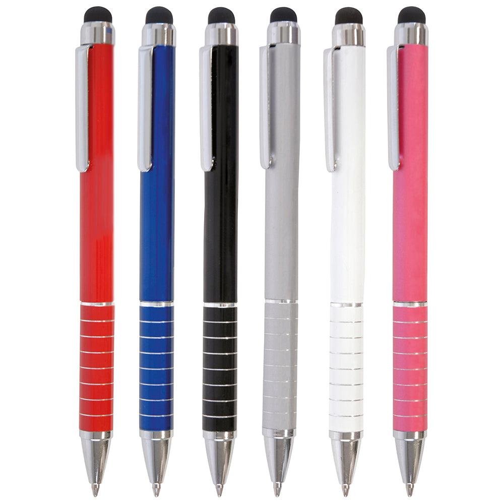 Branded Compact Aluminium Mini Ball Pen with Stylus
