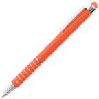 Branded Compact Tropical Colour Aluminium Stylus Ball Pen in AMBER