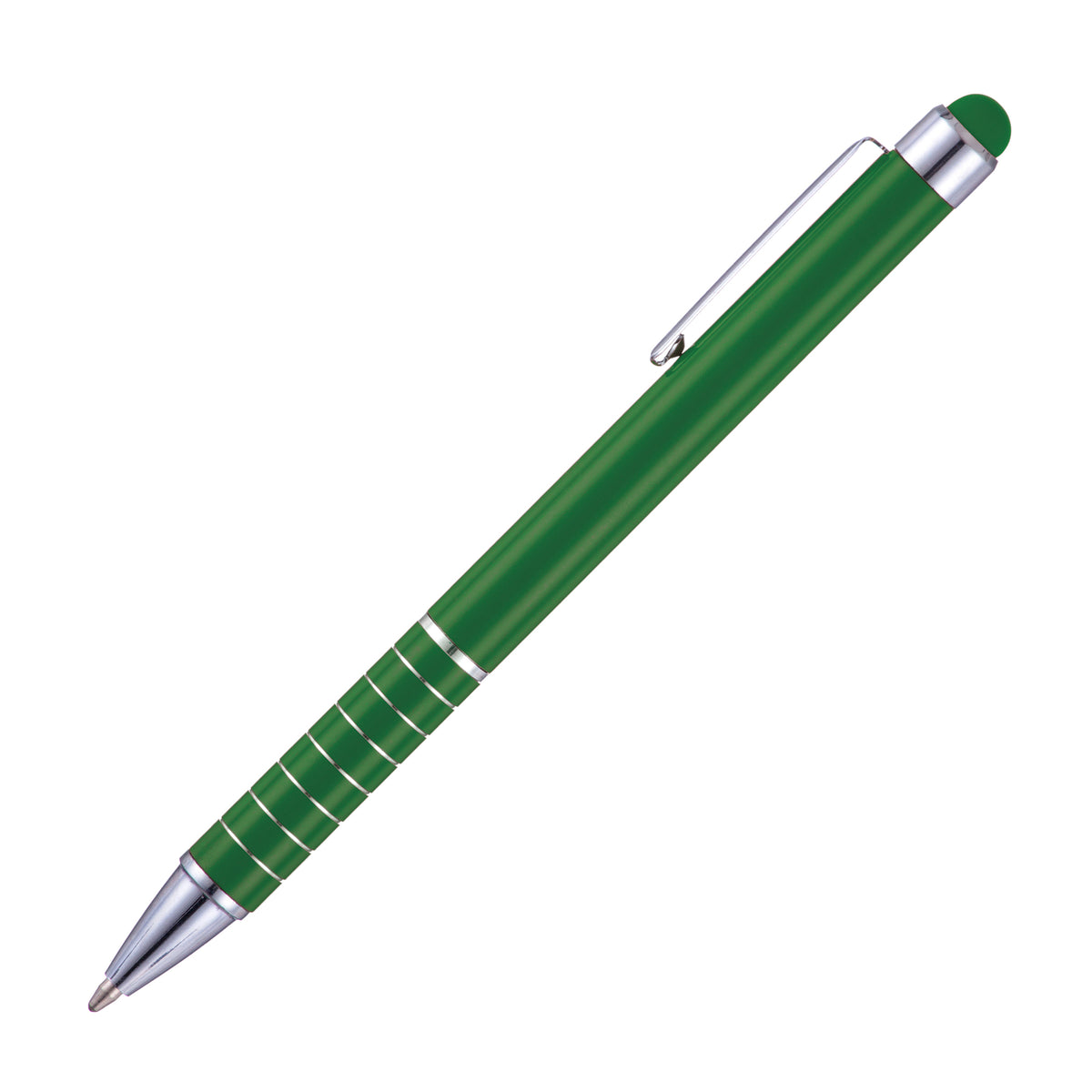 Branded Compact Tropical Colour Aluminium Stylus Ball Pen in DARK GREEN