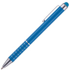 Branded Compact Tropical Colour Aluminium Stylus Ball Pen in LIGHT BLUE