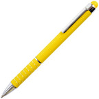 Branded Compact Tropical Colour Aluminium Stylus Ball Pen in YELLOW