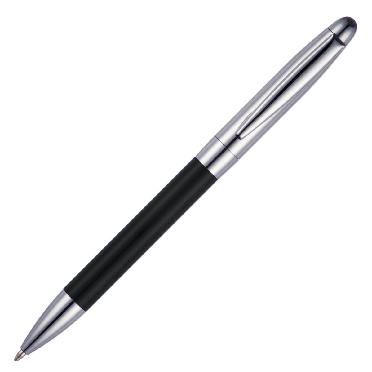 Branded Two-Tone Chrome Twist Action Ball Pen