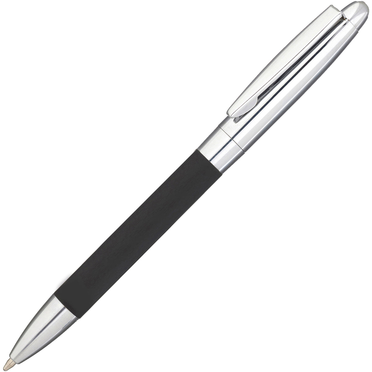 Branded Soft Touch Matt Black Brass Ball Pen