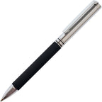 Branded Brass Ball Pen with Jointed Clip in BLACK STEEL