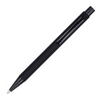 Branded All Black Soft Feel Steel Ball Pen