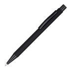 Branded All Black Soft Feel Steel Ball Pen