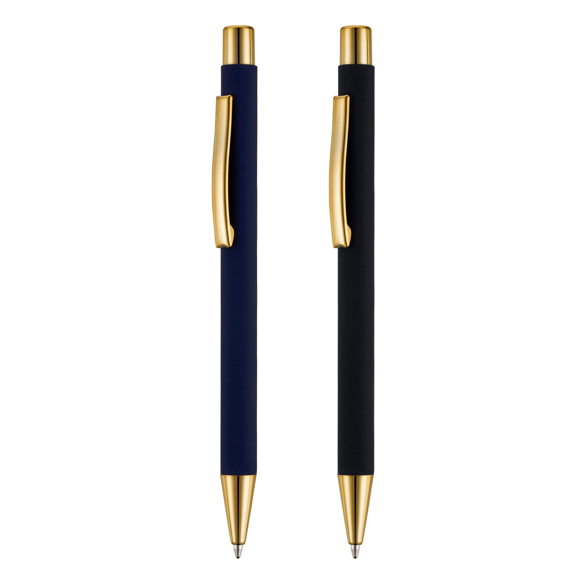 Branded Gold Trim Soft Feel Recycled Aluminium Ball Pen