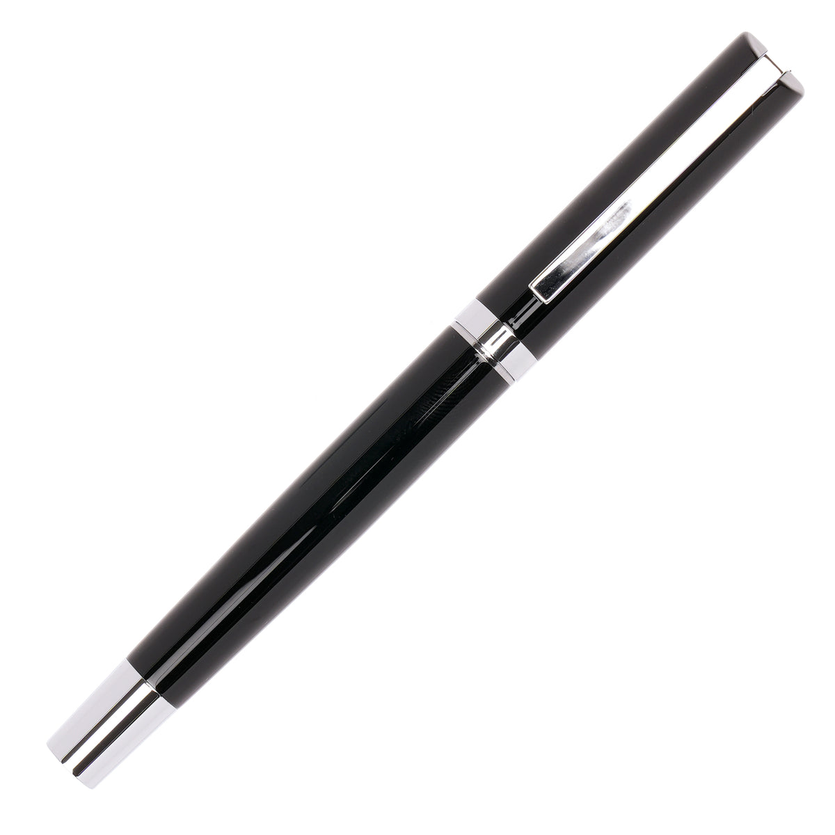 Branded Brass Capped Roller Pen with Hinged Clip