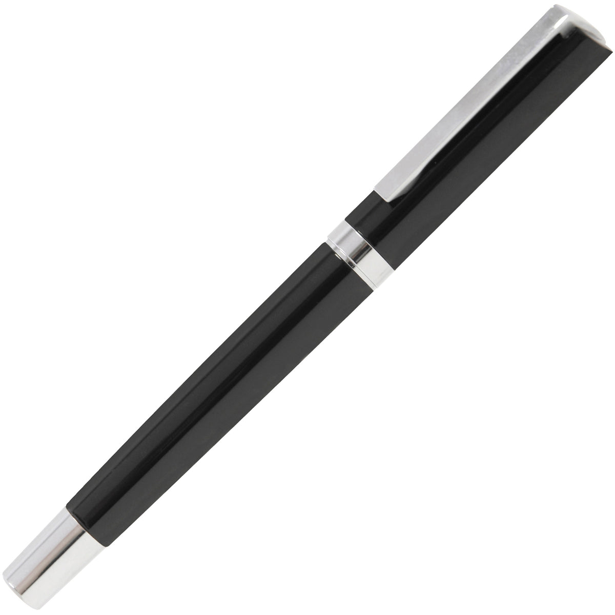 Branded Brass Capped Roller Pen with Hinged Clip
