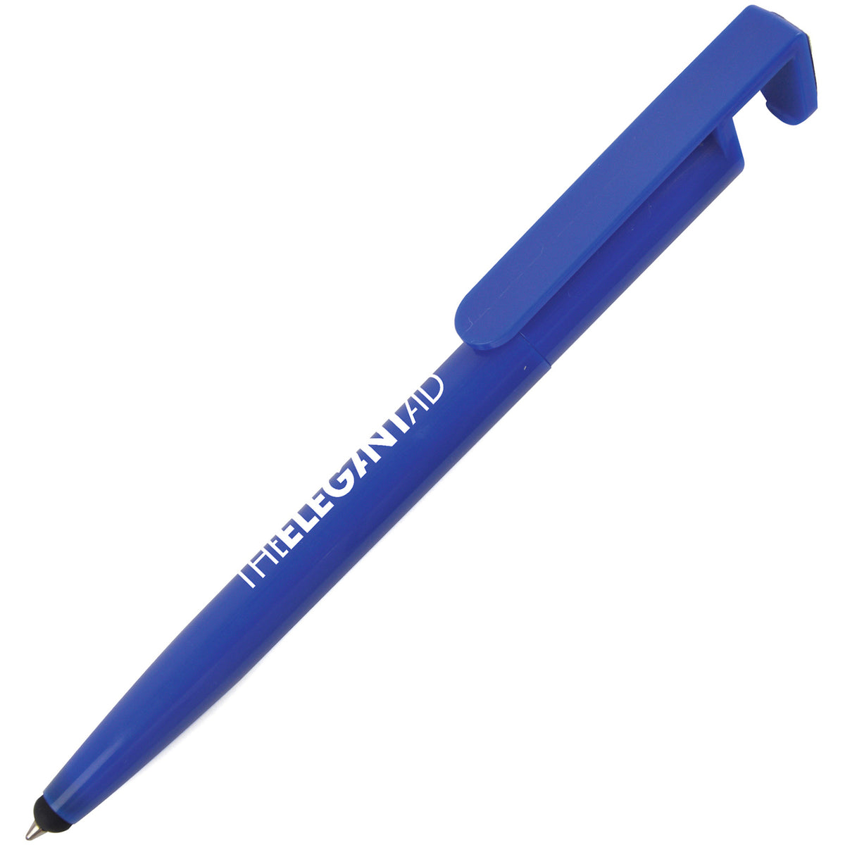 Branded Ball Pen with Phone Holder and Screen Cleaner in BLUE