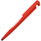 Branded Ball Pen with Phone Holder and Screen Cleaner in RED