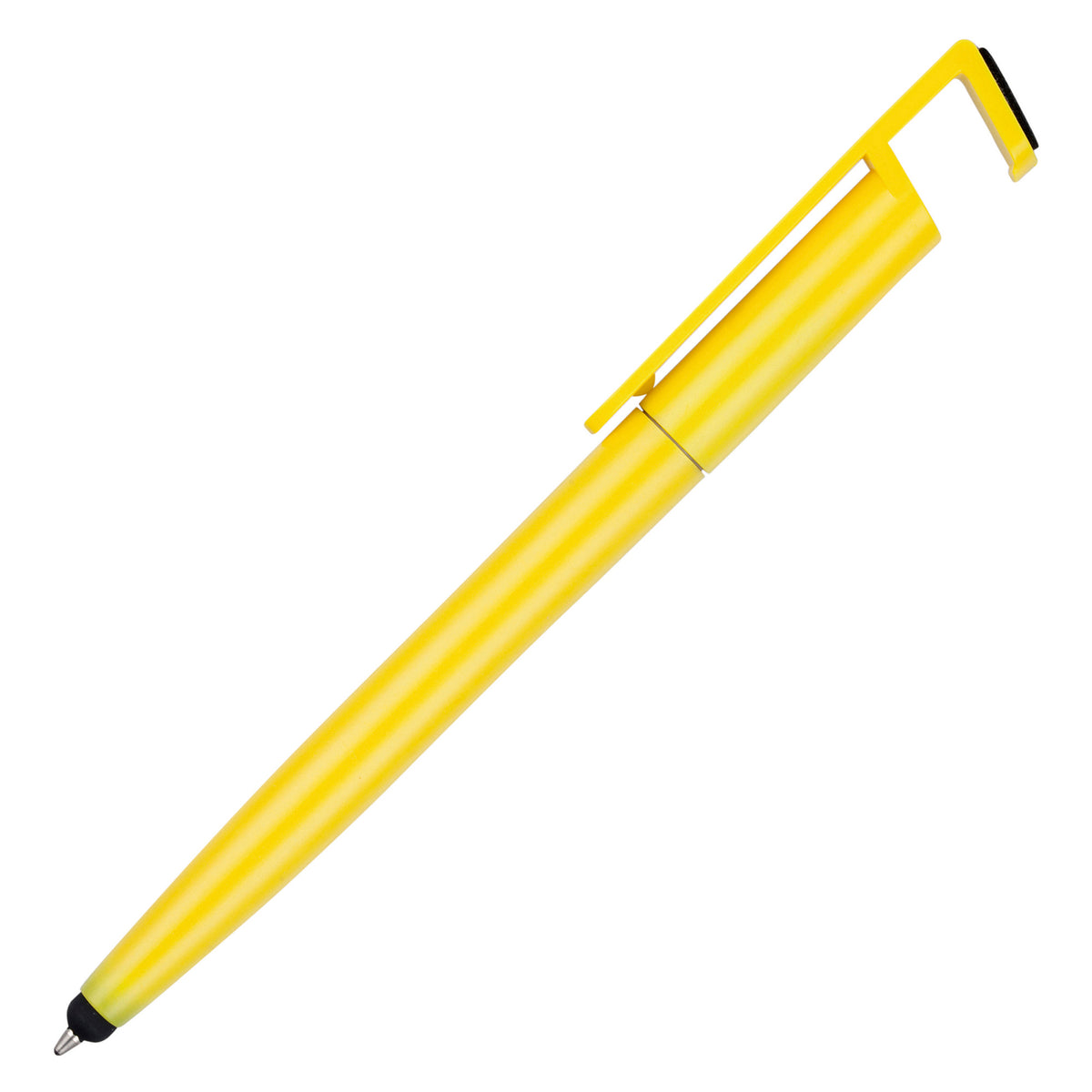 Branded Ball Pen with Phone Holder and Screen Cleaner in YELLOW
