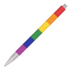 Branded Rainbow Barrel Push Action Ball Pen