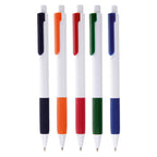 Branded Comfort Grip Ball Pen with Coloured Trim