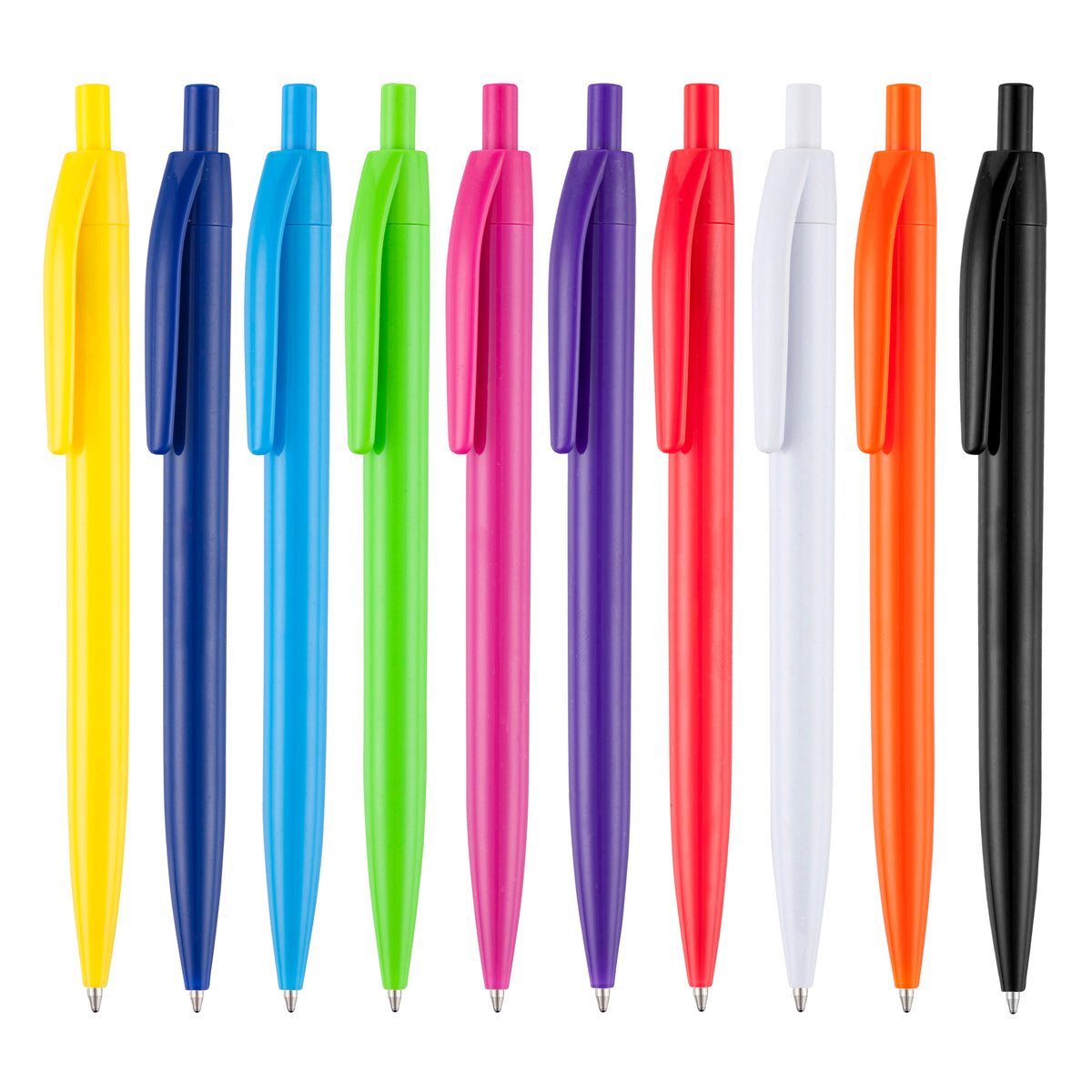 Branded Solid Colour Click Action Ball Pen