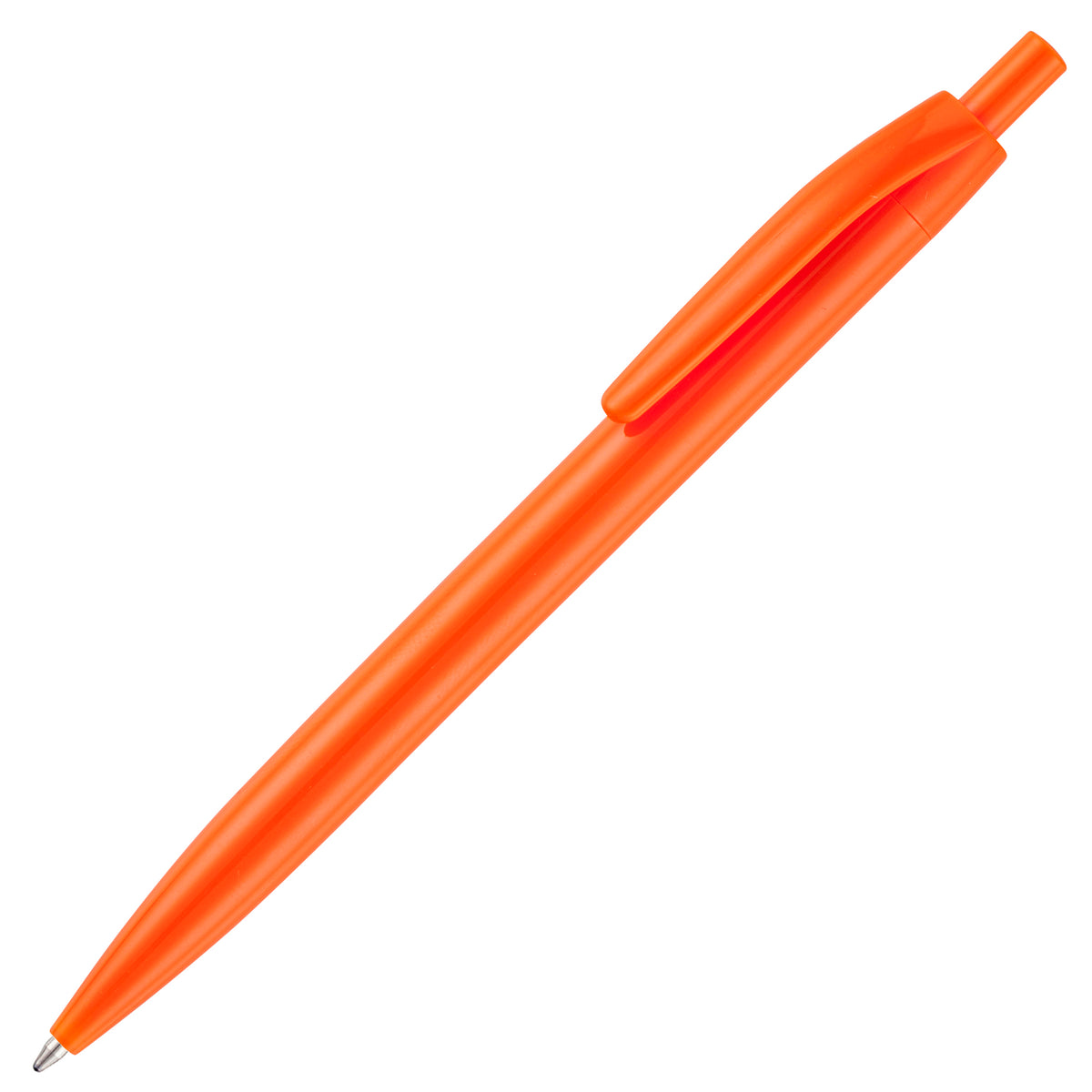 Branded Solid Colour Click Action Ball Pen in AMBER