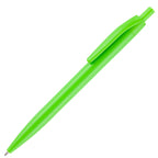 Branded Solid Colour Click Action Ball Pen in LIGHT GREEN