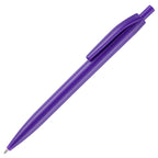 Branded Solid Colour Click Action Ball Pen in PURPLE