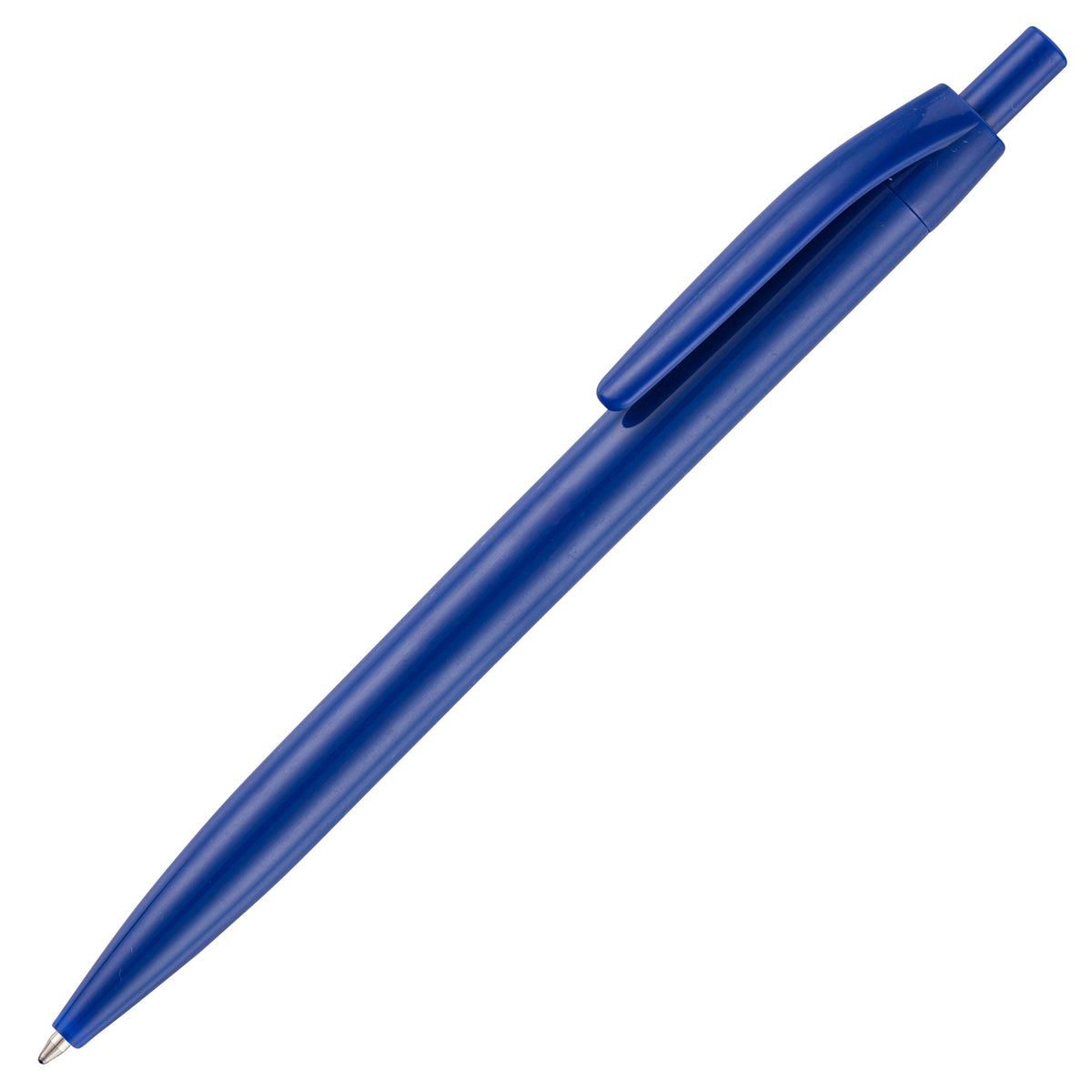 Branded Solid Colour Click Action Ball Pen in ROYAL BLUE