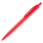 Branded Solid Colour Click Action Ball Pen in RED