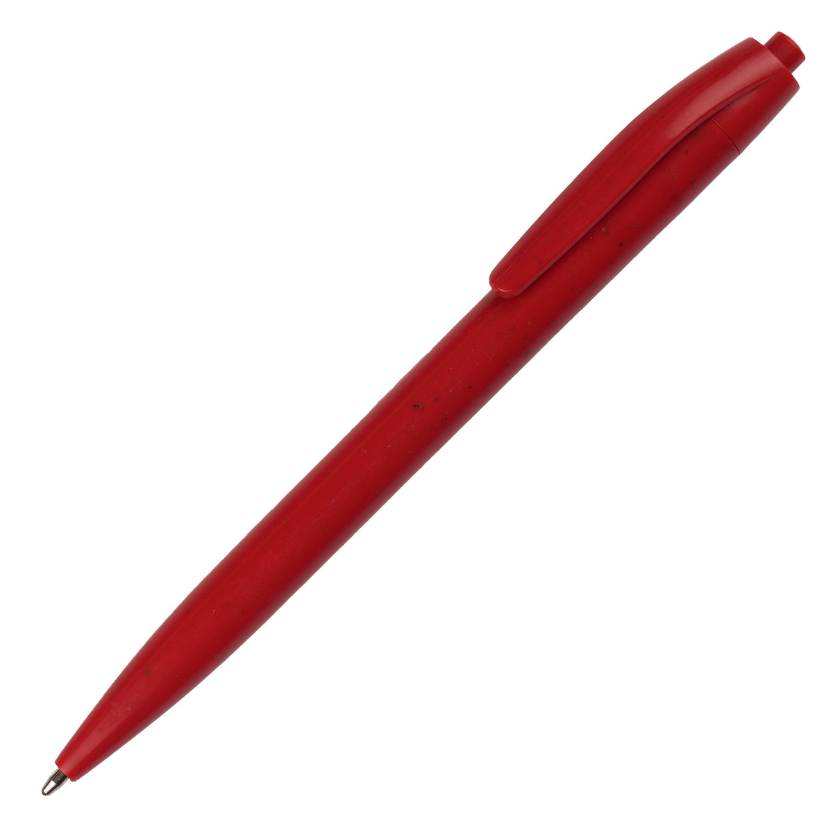 Branded Wheat Straw Push Action Ball Pen in RED