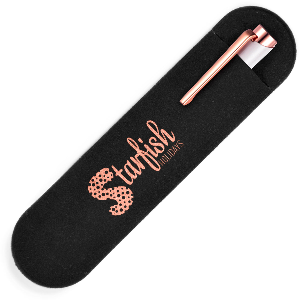 Branded Single Velveteen Pen Pouch in BLUE