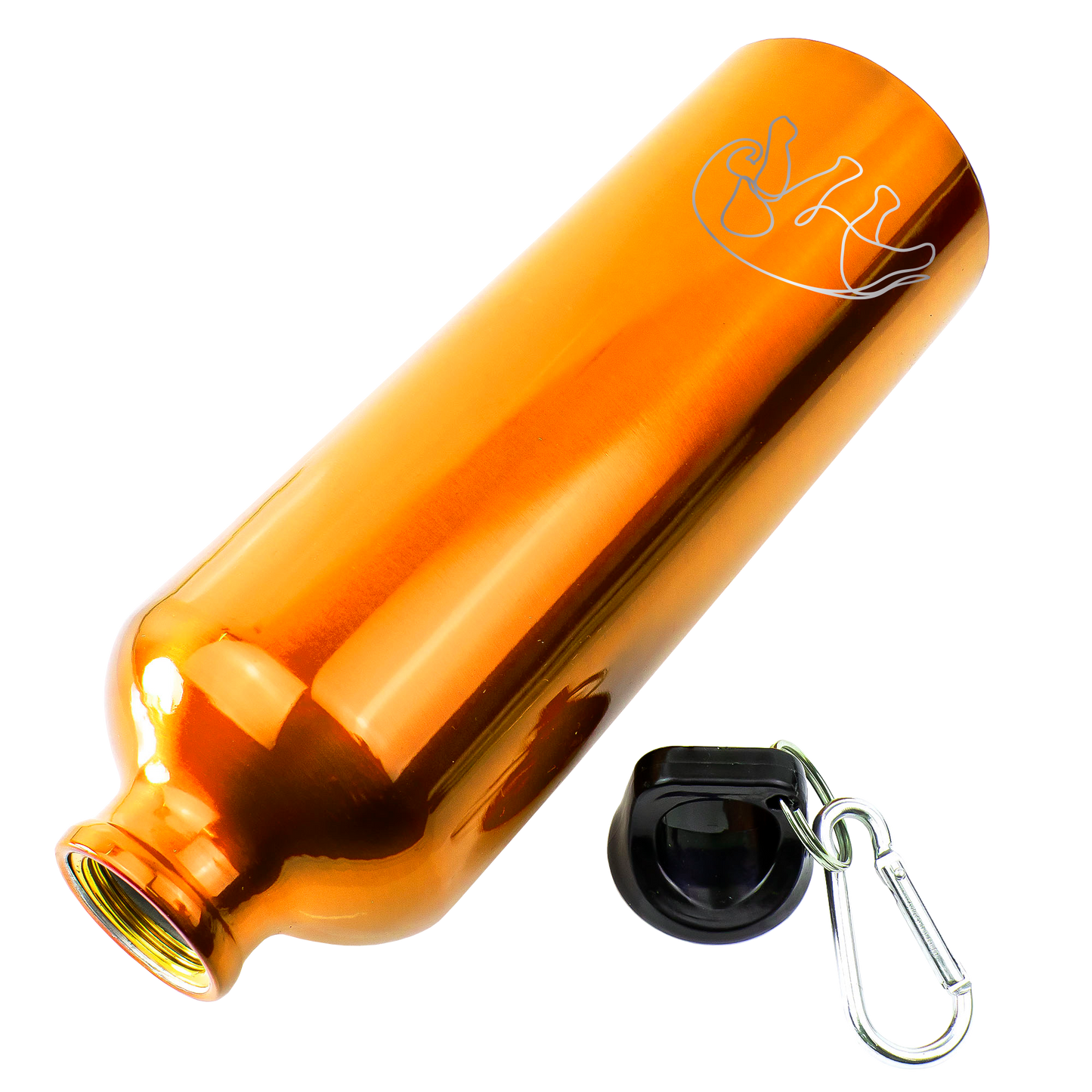 Branded Engraved or Printed Thermal Sports Water Bottle - Orange