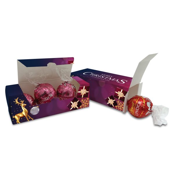 Branded Lindor trio box, Christmas design