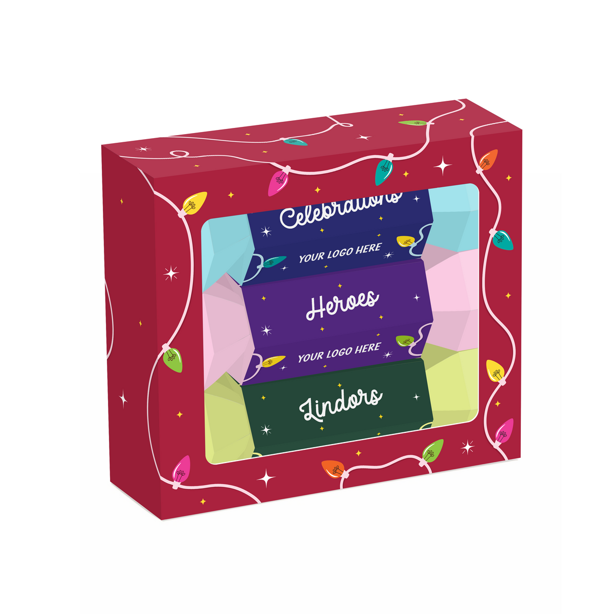 Branded trio of Christmas crackers