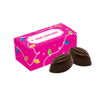 Branded duo truffle box, front view