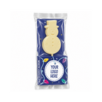 Branded snowman lolly, wrapped view