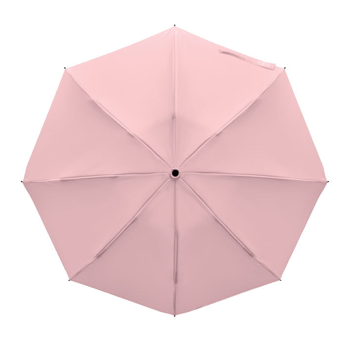 Pink umbrella on a white background
