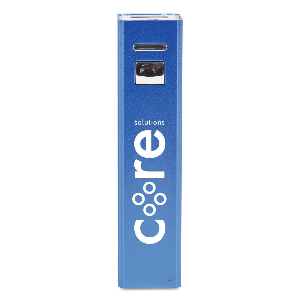 Branded 2200mAh Aluminium Cuboid Power Bank in Blue