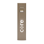 Branded 2200mAh Aluminium Cuboid Power Bank in Gun Metal