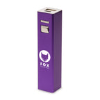 Branded 2200mAh Aluminium Cuboid Power Bank in Purple