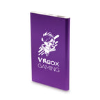Branded 4000mAh USB-C Flat Aluminium Power Bank in Purple