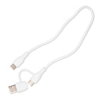 Branded White 4000mAh USB-C Flat Aluminium Power Bank