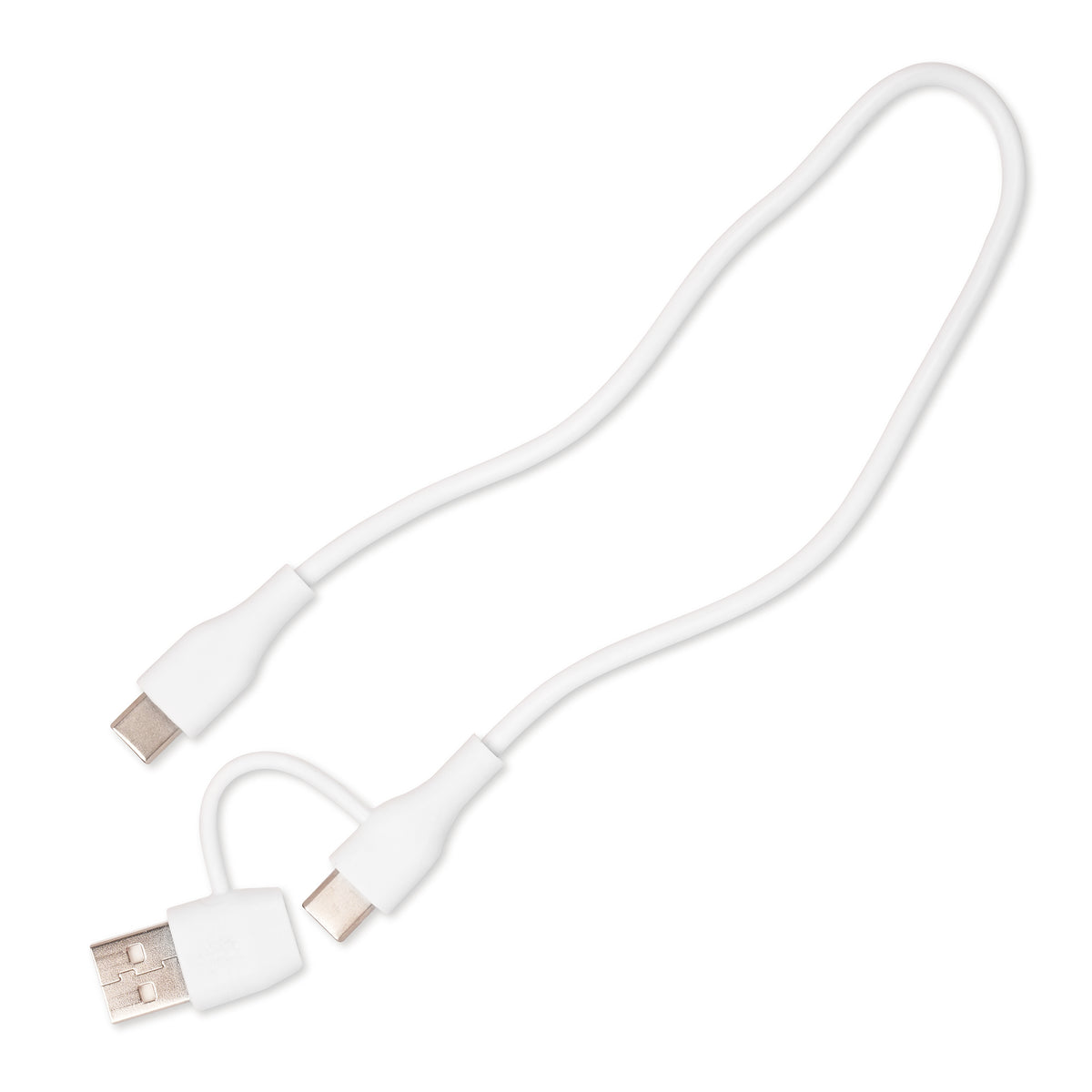 Branded White 4000mAh USB-C Flat Aluminium Power Bank