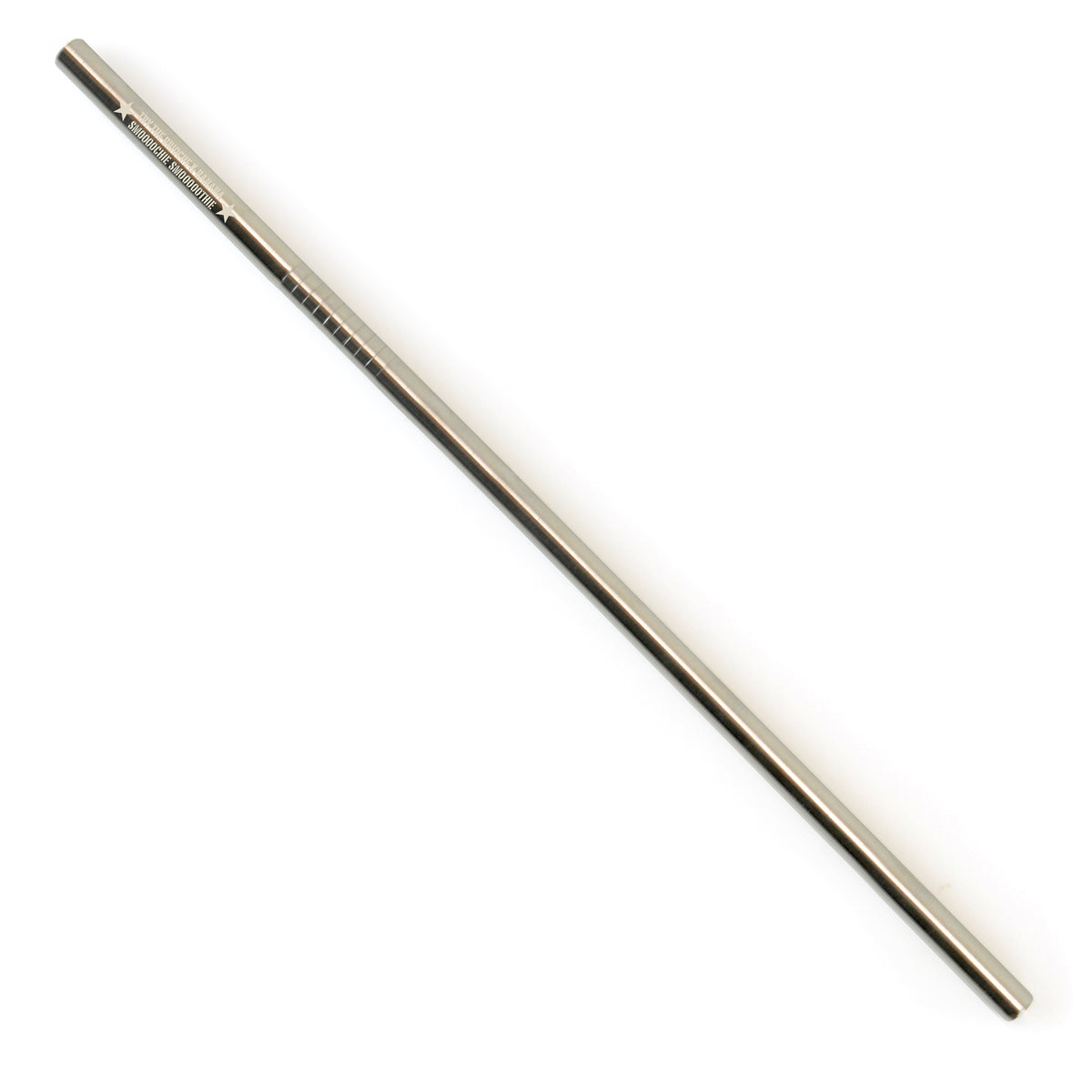 Branded Silver Stainless Steel Metal Straw