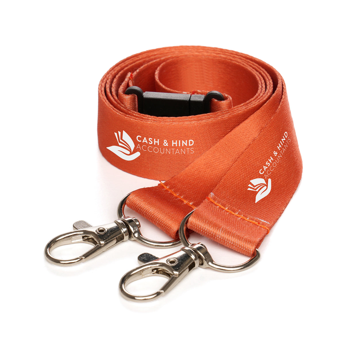 Branded RPET Lanyard with Double Trigger Clips