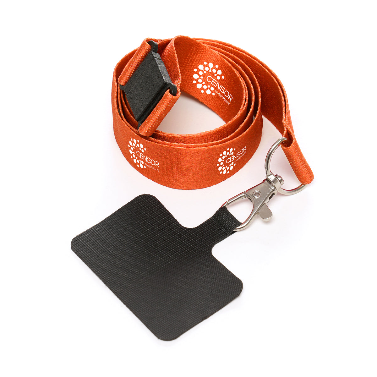 Branded Lanyard with Mobile Phone Patch