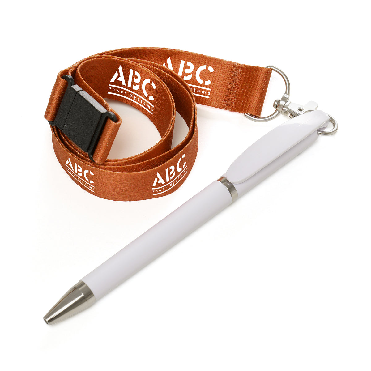 Branded Lanyard with Attached Ball Pen