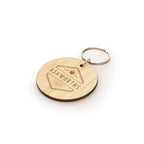 Branded Circular Bamboo Keyring