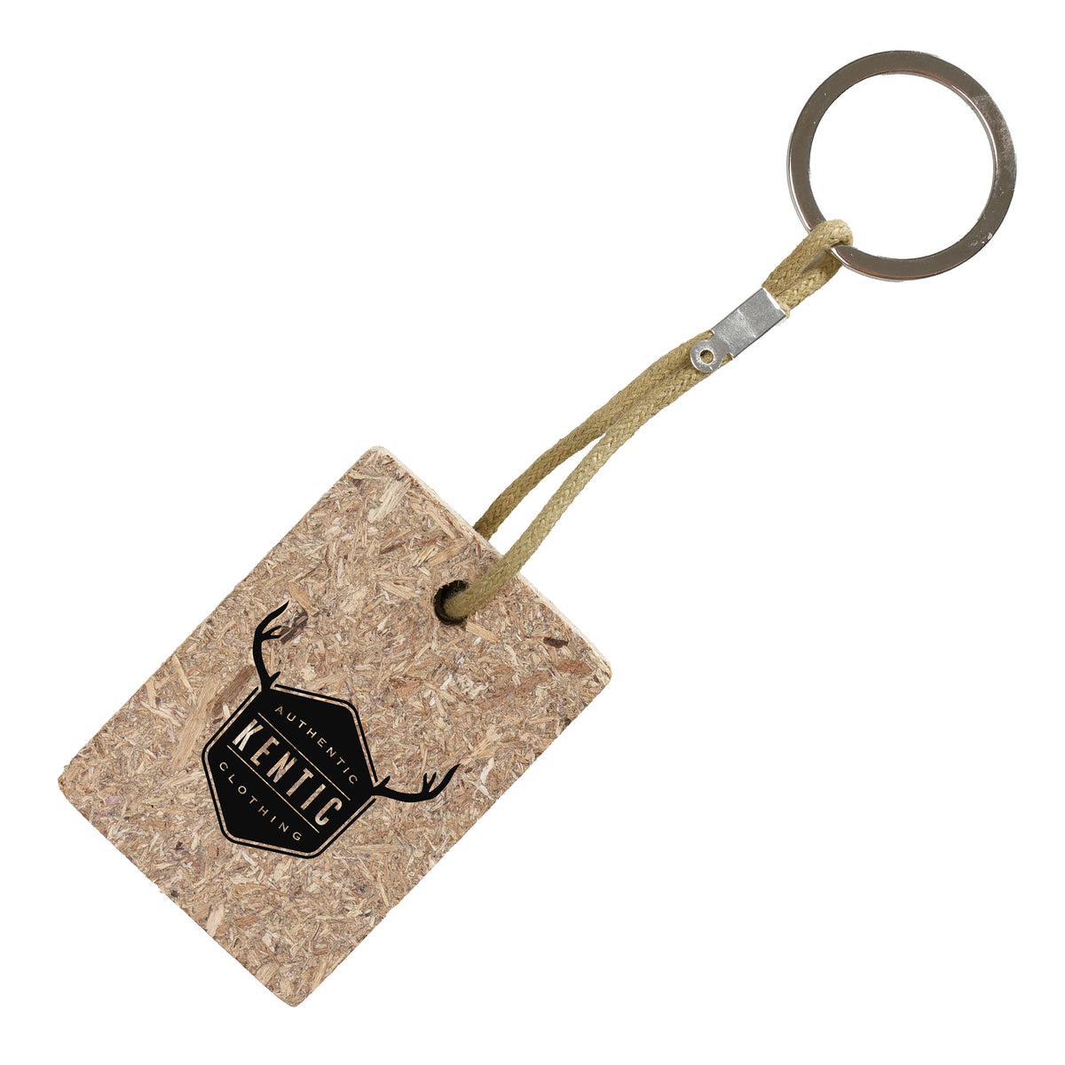 Branded Rectangular Rice Husk and Wheat Straw Keyring