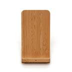 Branded Bamboo Wireless Charger and Phone Stand